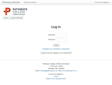 Tablet Screenshot of moodle.pathways.ac.nz